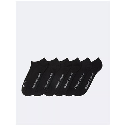 Monogram No Show 6-Pack Socks