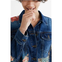 Chaqueta vaquera slim parches