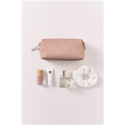 Neceser pequeño goma marrón