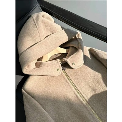 Роскошное шерстяное пальто с капюшоном на молнии  Lor*o Pian*a