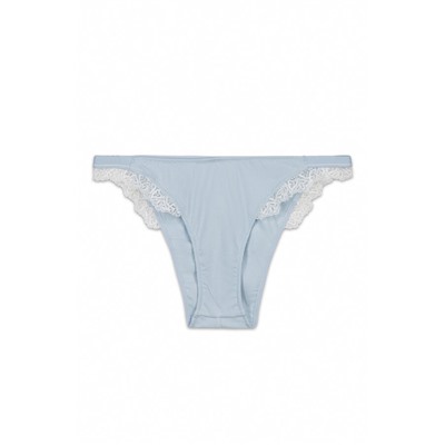 Braga brasileña tira algodón canalé azul