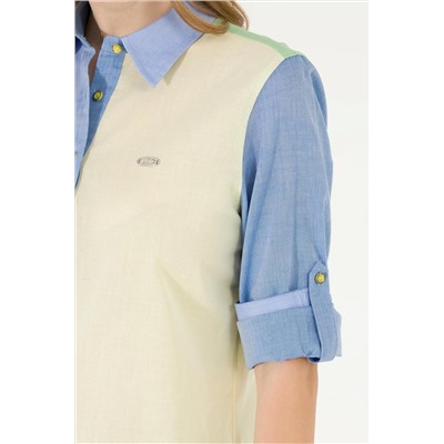 Kadın Neon Sarı Uzun Kollu Gömlek