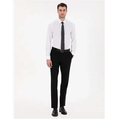 Beyaz Slim Fit Uzun Kollu Basic Gömlek