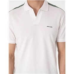 Haki Kol Detaylı Slim Fit Polo Yaka Tişört