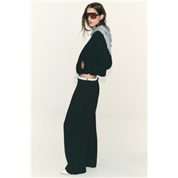 WIDE-LEG TROUSERS WITH DOUBLE WAISTBAND