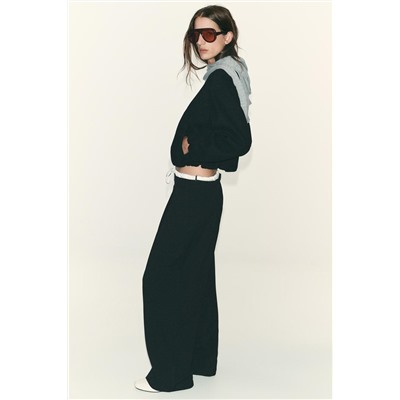 WIDE-LEG TROUSERS WITH DOUBLE WAISTBAND