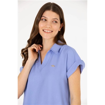 Kadın Mavi Dokuma Elbise