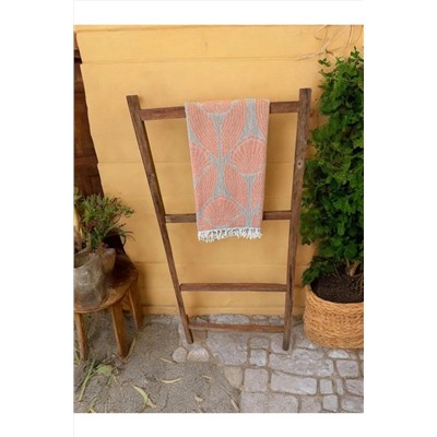 fildastore Kavak Ağacı Lifinden El Dokuması Midye Desen, Jakarlı, Premium Kalite, Peştemal, Plaj Havlusu, Pareo