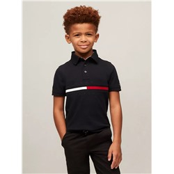 Tommy Hilfiger Kids' Short-Sleeve Flag Stripe Polo