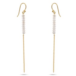 Серьги (жемчуг 5мм белый; покрытие золото), Есть комплект