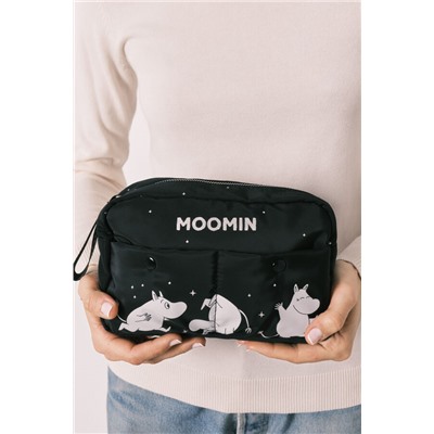 Neceser mediano nylon negro Moomin