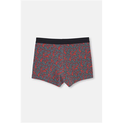 Dagi Siyah 5210 Pamuk Desenli Boxer