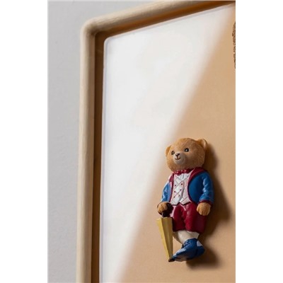 Jolie Bear Magnet - Lacivert/Bordo - 4x8 cm