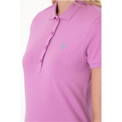 Kadın Fuşya Basic Polo Yaka Tişört