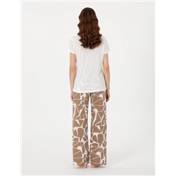 Krem Kısakollu Pijama Takımı