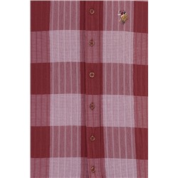 Erkek Ekoseli Kırmızı Gömlek