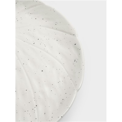 Блюдо, 22 см, керамика, белое, в крапинку, Тыква, Light pumpkin