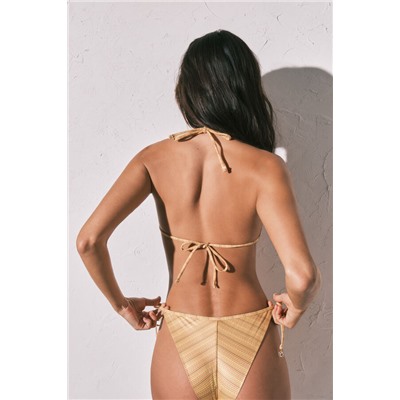 Top bikini triangular crochet multicolor