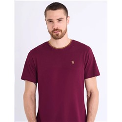 TIPPED CREW NECK COLLAR T-SHIRT