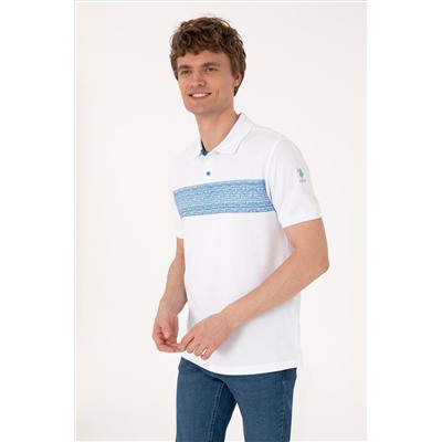 Erkek Regular Fit Polo Yaka Beyaz Tişört