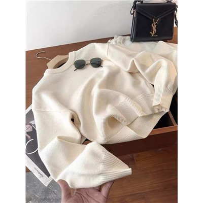 Женский пуловер Pimki*e нежных зефирных цветов с круглым вырезом, экспорт в Францию