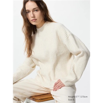 Soufflé Yarn Mock Neck Jumper