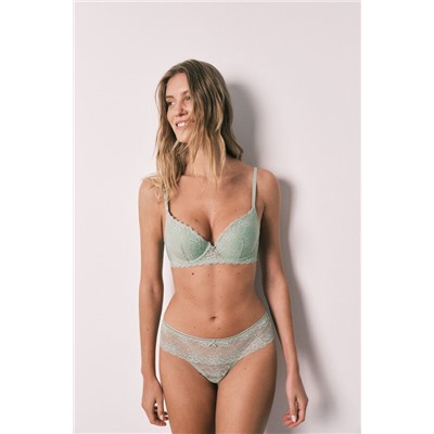 Braga ancha encaje verde