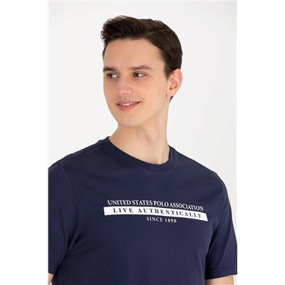 Erkek Lacivert Bisiklet Yaka Tişört