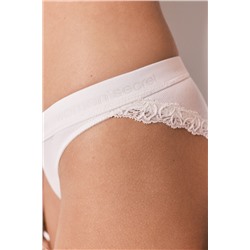 Braga clásica algodón canalé blanca