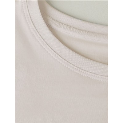 Базовая футболка полуприлегающая из премиального хлопка с эластаном