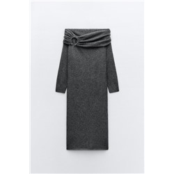 FEW ITEMS LEFT DRAPED KNIT DRESS