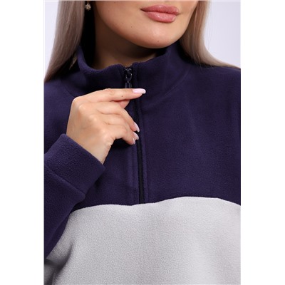 654 Толстовка флис Колор-блок