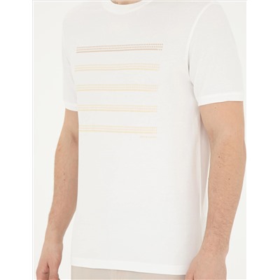 Ekru Slim Fit Tişört