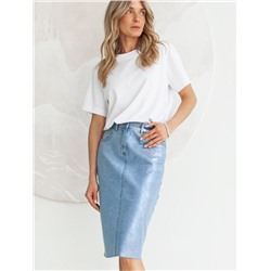 Юбка с металлизированным покрытием