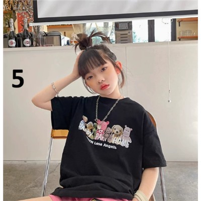 Хлопковые футболки для девочек (90-170) 7 Вариантов принтов