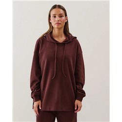 Sudadera de canalé en marrón