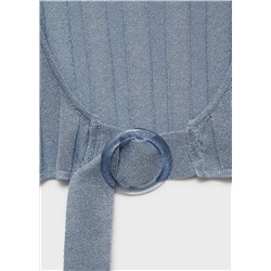 Top lúrex espalda abierta