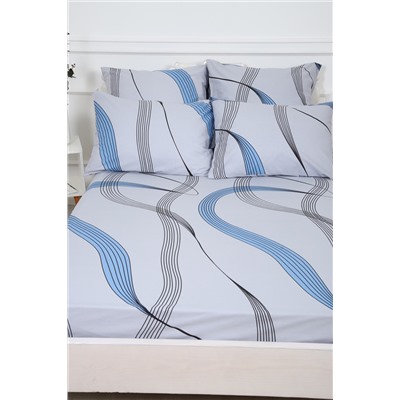 Простыня на резинке поплин Джаз