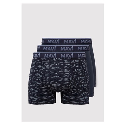 Mavi 3lü Lacivert Boxer 0910612-83097