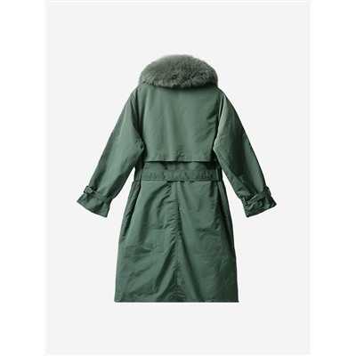 Женское пуховое пальто со съёмным меховым воротником, экспортная фабрика в Корею (без этикеток)