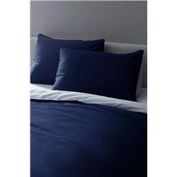 Coyne King Size %100 Pamuk Baskılı Saten Nevresim Takımı - Lacivert