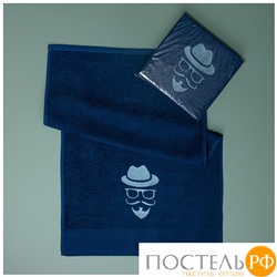 ПОЛОТЕНЦЕ МАХРОВОЕ 50Х90СМ ХИПСТЕР, 100% ХЛОПОК ,СИНИЙ