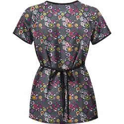 UA Mod Mix Pewter Print Mock Wrap Scrub Top