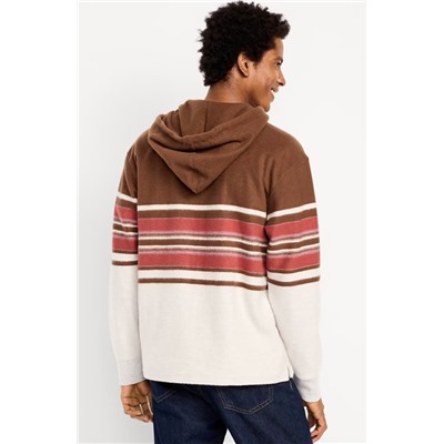 Plush Rugby Pullover Hoodie