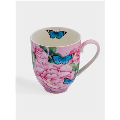 Кружка, 400 мл, с подставкой, Розы