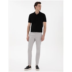 Siyah Regular Fit %100 Pamuk Polo Yaka Basic Tişört