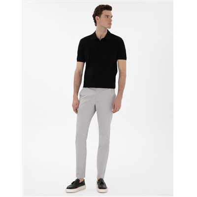 Siyah Regular Fit %100 Pamuk Polo Yaka Basic Tişört