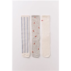 Pack 3 calcetines largos estampado chilles