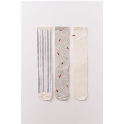 Pack 3 calcetines largos estampado chilles