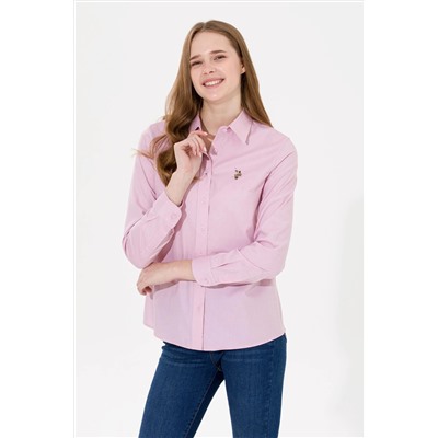 Kadın Manolya Uzun Kollu Basic Gömlek